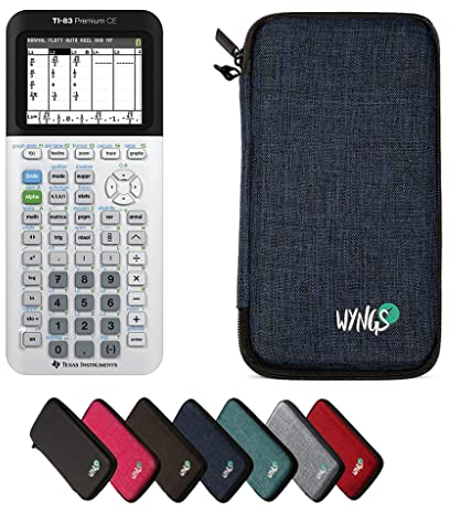TI-83 Premium CE Edition Python inkl. WYNGS Schutztasche Blau - Grafikrechner - Basic Set