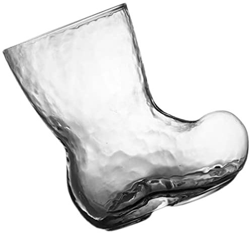 DOITOOL Tasse à Bière en Verre de Botte : 380 Ml en Forme de Botte Tasses en Verre de Whisky Boisson Verrerie à Boire pour L'alcool Et Bar Baril Décor à Manger
