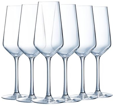 Luminarc Vinetis Collection - 6 flautas 23 cl - Diseño moderno y elegante - Fabricado en Francia - Embalaje reforzado