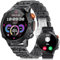 LIGE Smartwatch Herren mit Telefonfunktion 1.43'' Amoled HD Touchscreen Fitnessuhr IP68 Wasserdicht Schrittzähler mit 110 Sportmodi/45 Tage Batterie/Schlafmonitor Aktivitätstracker für iOS Android