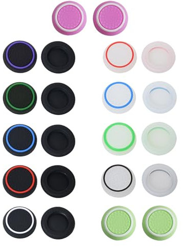 Comioke 22PCS Accessoires de contrôleur contrôleur de Couverture de Protection, Capuchons de Joystick poignées de Pouce: Capuchons de poignée de Pouce pour Xbox One Series X/S, PS4, Accessoires de co