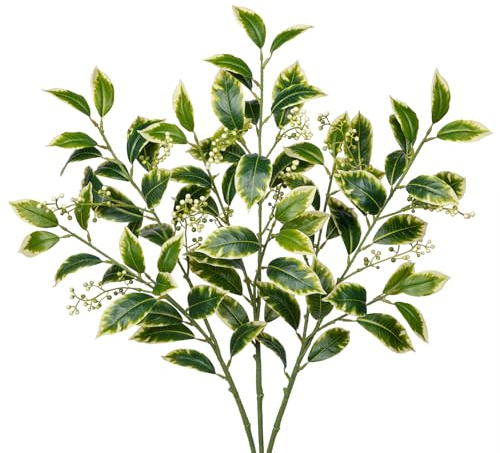 Arborus 3 Stück Künstliche Zweige Äste und Zweige Deko 79 cm Kunstzweige Grün Ficus Zweig Dekozweige Künstlicher Zweig für Vase Künstliche Äste für Tisch Zimmer Deko