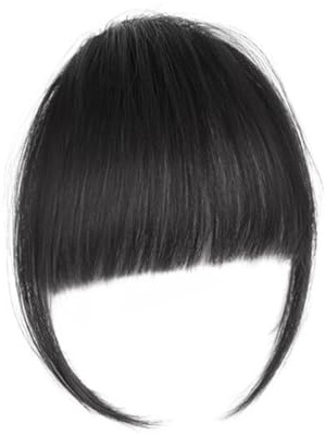 Extensiones de cabello humano con clip, flequillo francés, color natural, lavables, diarias, bodas y fiestas, Flequillo Postizos Naturales para Mujeres (resistente al calor, ligeras)