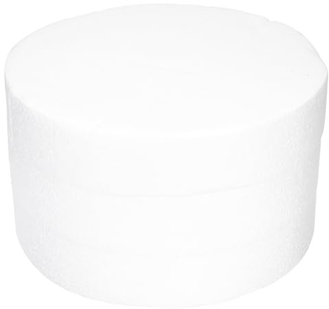 Hemobllo 3 Pezzi Blocchi di Schiuma Floreale Rotondi Fai da Te Dischi in Schiuma 250Mm Spessore 50Mm per Decorazioni Festa e Artigianato Creativo
