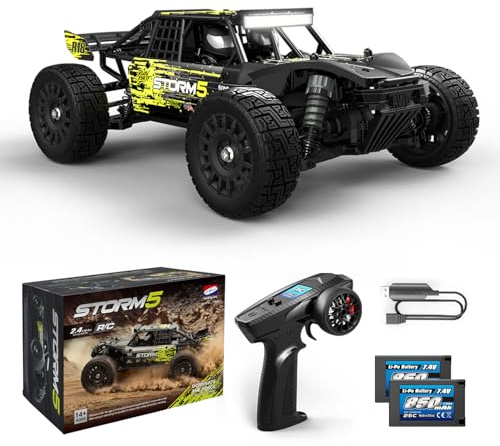 HAIBOXING 1:18 Scale 4WD High-Speed RC Truck 18856, 36 km/h Off-Road Desert Buggy with Water-Resistant Electronics, Remote Control Car with Two Batteries, RC Car for Kids and Adults