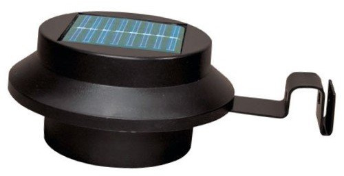 Solarize (TM) Set of 4 Solar Gutter Fence Lights (Black)