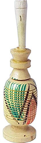 Manelya - Applicatore tradizionale khol, in legno chiaro, riempito di kohl