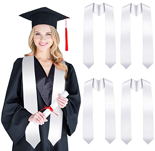 SATINIOR 5 Pieces 72 Inch Graduation Stole Sublimation Plain Honor Stole Blank Unisex Adult