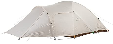 Snow Peak Amenity Dome 4 Person Tent, Comfortable, Outdoor Adventure, Camping, Three Seasons, Outer Vestibule, Removable Rainfly, Ivory, Medium