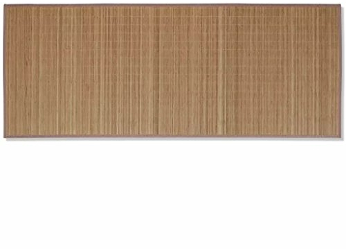 Tidyard Bambusteppich Teppich Matte Läufer Vorleger Bambusmatte Küchenteppich Rechteckig Brauner 80 x 200 cm
