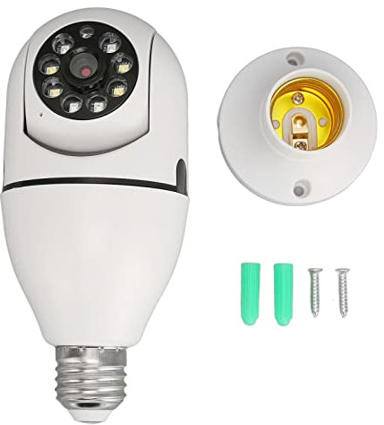 Light Bulb Security Camera, 1080P Wireless Indoor Outdoor WiFi Motion Detection Lightbulb Camera, 360 Degree Two Way Talk Night Surveillance Camera for Home