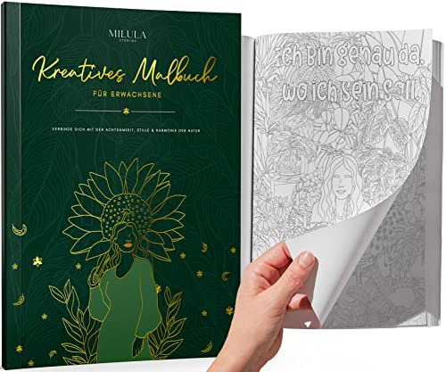 Mandala Malbuch für Erwachsene, Entspannung und Stressabbau durch Mandalas, 30 Kreative Heraustrennbare Designs, Mandalas Erwachsene bieten einzigartiges Ausmal-Erlebnis, Malbücher Erwachsene