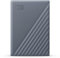 WD My Passport-Festplatte, funktioniert mit USB-C 4 TB (Mobile Festplatte, Passwortschutz, Backup-Software, USB 3.2 Gen 1, 3 Jahre Garantie) Siliziumgrau