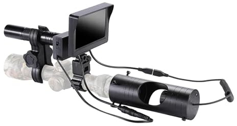 SUZLAZYR Night Vision kikarsikte för kikarsikte, 850nm infraröda kikarsikten med kamera och 4,3 bärbar skärm, Dag- och nattväxling