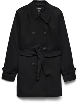 VERO MODA Trench Female VMCHELSEA Trench Coat, Nero, M