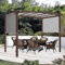 Wasserdichte Pergola-Abdeckung mit 4 Befestigungsgurten, Universal-Ersatzdach für gebogene Pergolen, graue Schattenabdeckung (Größe: 5,2 x 2 m)