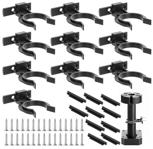 Sckelleiste Küche, 10 Stück Sockelleisten Clips mit 30 Schrauben, küchensockel Befestigungsclips, Sockelleisten, Küchensockelleiste, Küche Sockel für 32-42mm Küchenfüße, Schwarz