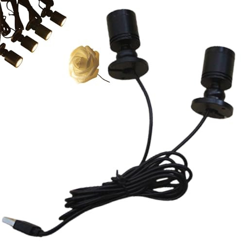 Uplights Indoor,Led Floor Spot Light,Sp-ot Lights,Mini Spo-tlight,LED Display Sp-ot,Spotlig-ht,USB Powered Jewelry Spotlight,USB Dimmable LED Spotlight,Adjustable Spot Small Up Lights,Warm Light 3000K