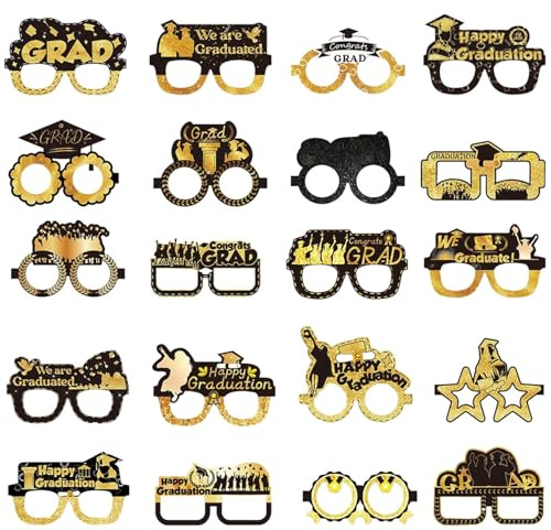 Graduation Party -glasögon, 2025 Graduation Glasses | Graduation Photo Booth Props | Roliga pappersfestdekorationer semesterartiklar för hemklassrum barn pojkar flickor