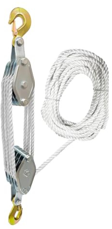 remskiva, hjulssystem Multifunktionell 2200 LBS brytstyrka | 3/8 för Rigg Garage Butik Jakt Gårdskonstruktion Industriell lager Marine Overhead Recovery