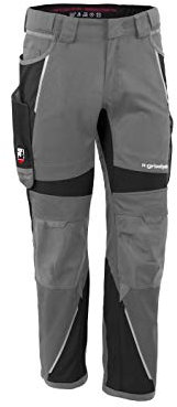 Grizzlyskin Iron – Pantaloni da Lavoro Antitaglio Unisex per Uomini e Donne con Molte Tasche, Pantaloni di Protezione Cordura, GrigioNero 56