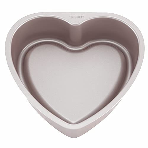 CHEFMADE Heart-Shaped Cake Pan, 8-Inch Non-Stick Food Bowl Bakeware for Oven Baking (Champagne Gold)
