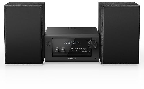 Panasonic Compact Stereo System with CD Player, Bluetooth, FM Radio and USB with Bass and Treble Control, 80W Stereo System for Home with Remote Control - SC-PM700PP-K (Black)