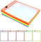 QWORK® 25 Stück A4 Dry Erase Taschen, Wiederverwendbare Abwischbare Durchsichtige PVC-Taschen für Büro und Schule, 5 Farben