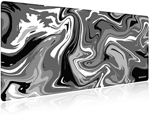 excovip Large Gaming Mouse Pad,Anti-Skid Mousepad Large Keyboard Mouse Pad Desk Mat with Stitched Edges (700x300mm, Grey&Black) 0072
