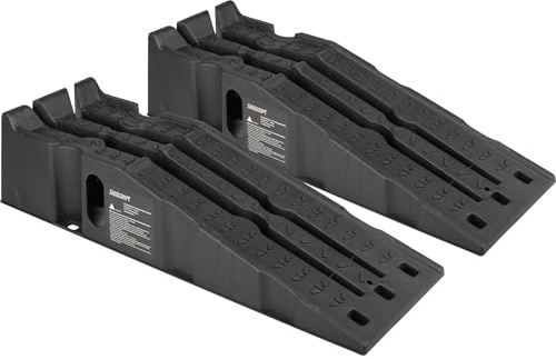 Car Ramps 2-Pack - Heavy-Duty Car Lifts for Home Garage or Shop - 13,000lb GVW Capacity, 6,500lb Load Capacity Per Pair, 3,250lb Per Ramp - SUV, Agricultural Vehicle, or Pickup Truck Ramp by Stalwart