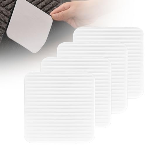 NUOOO Rug Gripper Carpet Tape Non Slip Rug Pads Grippers Reusable and Washable Area Under Rug Carpet Tape Stickers Anti Slip Grips for all Types and Sizes of Carpet 4 Pack