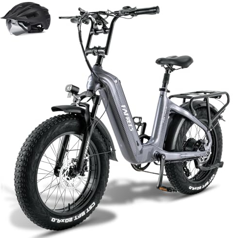 Fafrees F20 Master [OFFICIELL ] Herrar E-cykel kvinnor lågtopp 48 V/22,5 AH/1080 Wh batteri, elcyklar mountainbike 60 N.m, 100–160 km, fjädersits, hydrauliska skivbromsar 150 kg (grå)