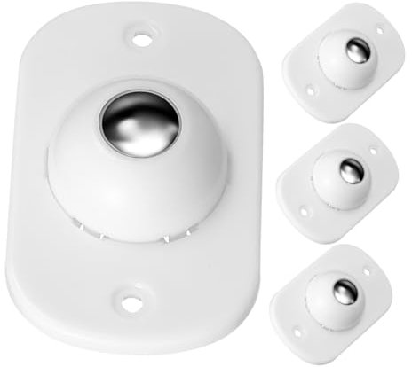 GLEAVI 4pezzi Ruote Adesive Mini Ruote Girevoli Inossidabile Per Piccoli Elettrodomestici e Pattumiere Movimento Fluido e Silenzioso Per Mobili e Apparecchiature Domestiche