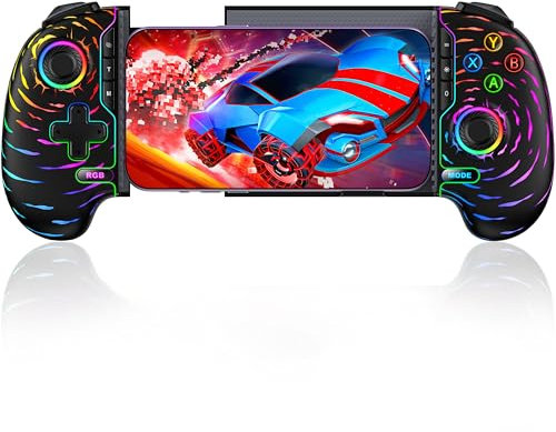 HASACOOL Handy Controller für iPhone, Controller für Android mit Hall Effect Joystick, Smartphone Controller Handy Unterstützt Xbox Cloud/MFi Apple Arcade/Call of Duty/Roblox(Wolkenschatten)