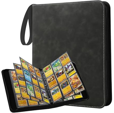 Für Pokemon Karten Sammelalbum, Sammelkarten Album MIT 50 Seiten auf Beiden Seiten (900 Kapazität), Wasserdichtes PU -Leder -Sammmelalbum, geeignet für Pokemon, TCG, MTG, Yugioh, Sportkarten