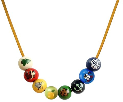 YouU Collar con Perlas de Madera Percy Camp Half Blood Joyería Mitología Griega Perlas Gráficas de Madera para Fans