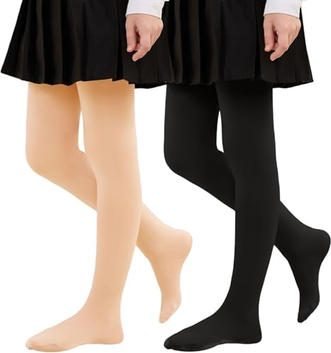 Yutdeng Strumpfhose Mädchen Thermo Strumpfhosen Fleece Futter Kinderstrumpfhosen Winter Thermostrumpfhose Elastisch Ballettstrumpfhose Blickdichte Tanzstrumpfhose Warm Schule Ballet Tanzen Tights 250g