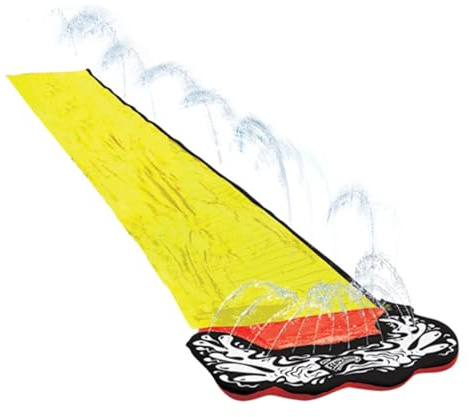 STGBCST Tobogán acuático inflable, 480 x 71 cm, para niños, gran tobogán de jardín, tobogán de exterior con material de PVC para fiestas de verano, jardín, césped y juegos de agua al aire libre