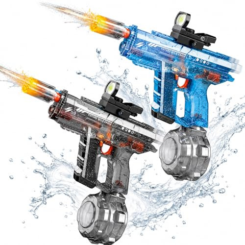 UROINT Electric Water Gun for Adult Kid, Squirt Gun with Led Light-Up 2Pack