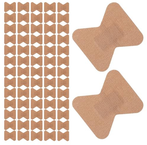 BCOATH Flexible Fabric Finger Plasters 100pcs Breathable Elastic Knuckle Bandages for Wound Protection and Finger Care, Small Butterfly Shape 45x51mm, Stretchy Adhesive Bandage for Sports