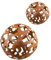 Bornhöft Herz Kugel Set 30cm + 40cm Metall Rost Gartendeko Edelrost rostige Gartendekoration Gartenkugel Rosenkugel