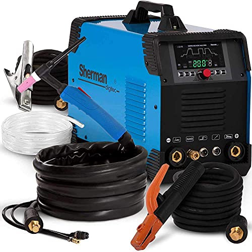 Sherman DIGITIG 200 AC/DC Multipro Soldador Inverter TIG HF LIFT MMA 230V 200A IGBT, Memoria De Ajustes Integrada, Control Remoto, Welding Machine, Inverter Soldadura, Antorcha de Soldadura TIG T26/4m