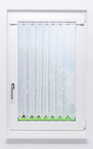 LYSEL Scheibengardine Bogenmuster (Bx H) 64,8cm * 90cm reinweiß/Weiß