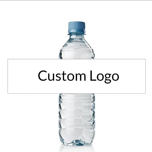 ZXH Etiquetas autoadhesivas personalizadas, pegatinas personalizadas para botella de agua, lote de 15, blanco, 20,2 x 5 cm, papel, perfecto para bodas, cumpleaños, baby shower, etc.