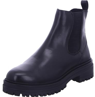 MARCO TOZZI Damen Chelsea Boots aus Leder mit Reißverschluss, Schwarz (Black), 40 EU
