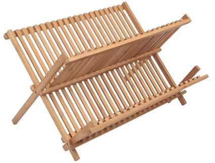 Ambiance Nature 544434 Egouttoir à Vaisselles et Couverts en Bambou certifié FSC (L 42 cm l 30 cm H 3.5 cm), Bois