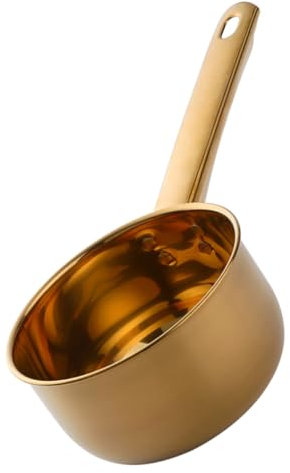 Alipis Kelle küchenlöffel küchenhelfee water container haushaltstücher Bewässerungsschaufel verdicken Wasserschaufel groß Wasserbehälter tragbarer Wasserlöffel Rostfreier Stahl Golden