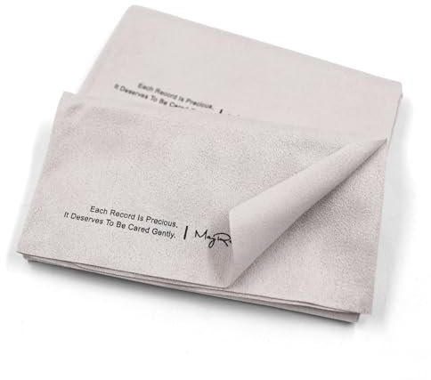 Panno per la pulizia dei record, 2 pezzi, 40,6 x 40,6 cm, grande, antistatico, in microfibra, senza pelucchi, per la pulizia di vinili, per dischi e occhiali da collezione LP, lenti della fotocamera