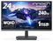 INNOCN 24.5 Gaming Monitor 1440p 240Hz QHD 2K PC Desktop Gaming Fast IPS HDMI 2.1 Display, DisplayPort, 1ms, Built-in Speaker, 25G2S