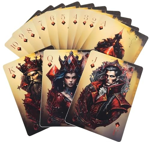 Qualiprint Classic Playing Cards, 52 Card Deck with Two Jokers, Laminated